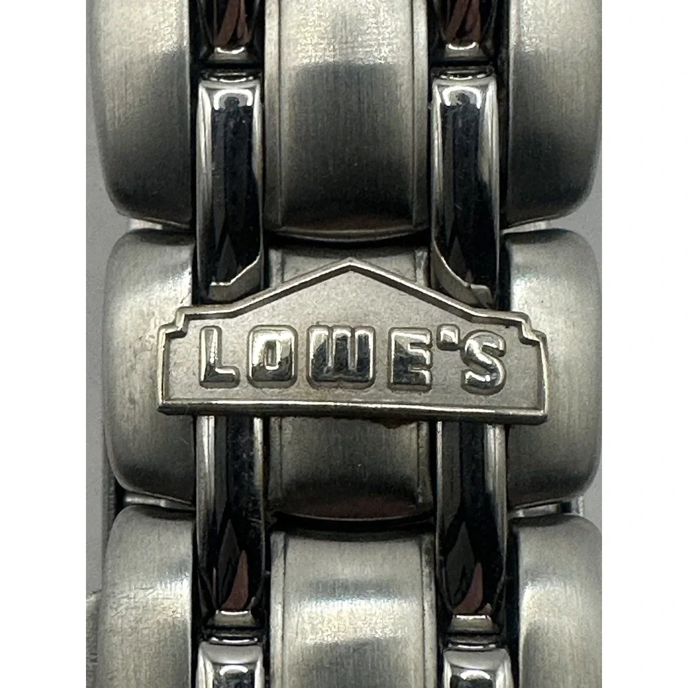 Relic Lowe's Logo‎ PR6116 Silver Tone New Battery Mens Watch 7.5
